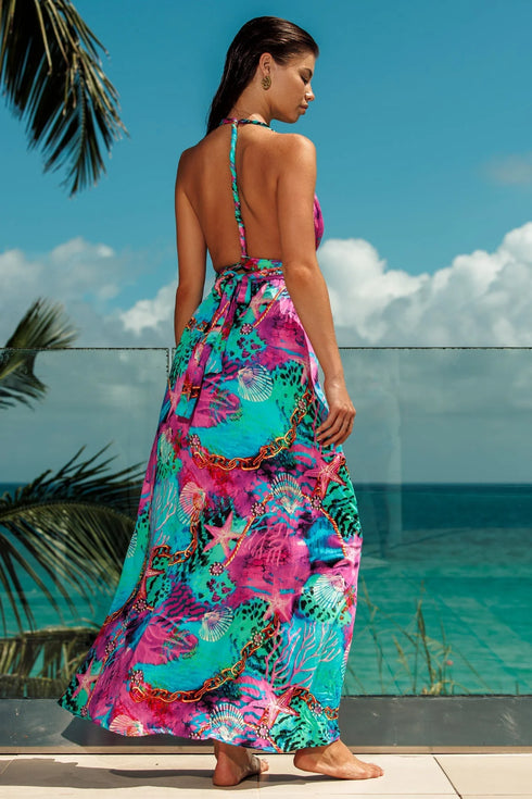 Luli Fama Treasure Convertible Maxi Dress